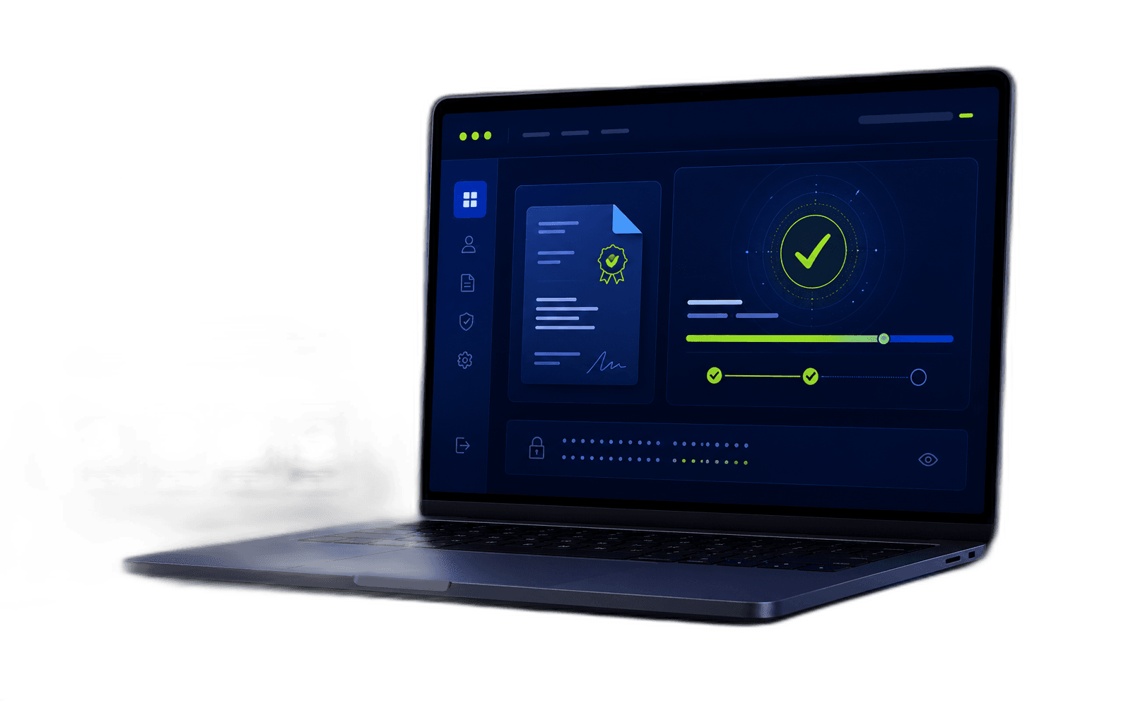 Mockup editorial do fluxo de emissão de certificado digital na CertiFácil